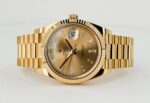 Rolex Day-Date 40 Yellow Gold Champagne Diamond Dial & Fluted Bezel President Bracelet 228238 - - 图片 4