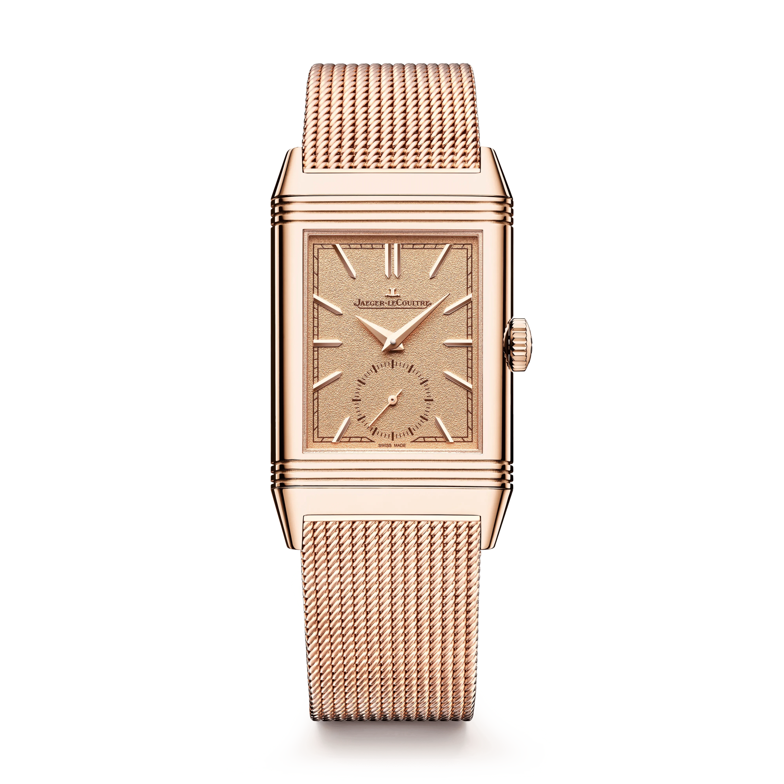 2256db391262bb93d61372d1c87fb6429b729164-scaled-1.png Pink Gold Reverso Tribute Monoface Small Seconds 'Or Deco' Men’s Watch Q713216J - 图片 1