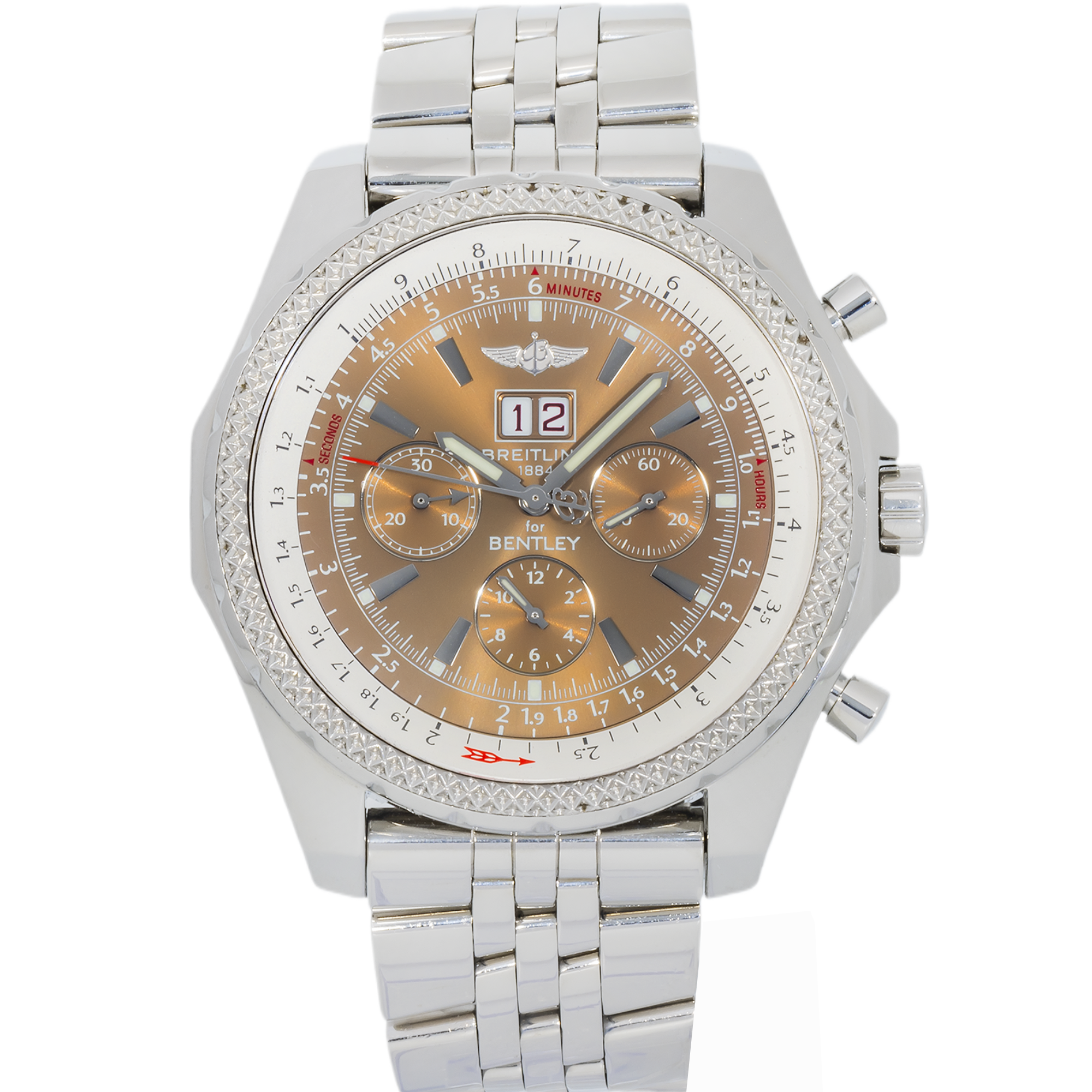 IMG_6210.png Breitling Bentley 6.75 A44362 Brown Dial – 48mm Stainless Steel Automatic Chronograph - 图片 1