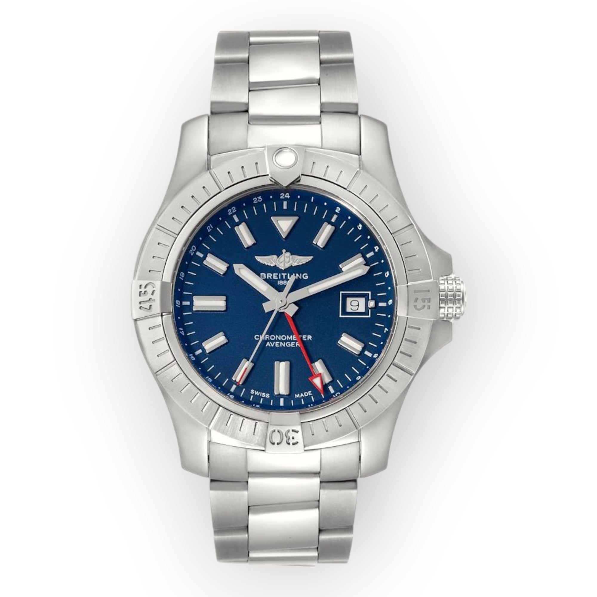 Pre-Owned-Breitling-Aeromarine-Avenger-II-GMT-A32395-Blue-Dial-Steel-Mens-Watch-JD-Watches-NY.jpg Breitling Aeromarine Avenger II GMT A32395 Blue Dial Steel Mens Watch - 图片 1