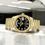 Rolex Day Date 40 Yellow Gold Black Onyx Diamond Dial with President Bracelet - 图片 2