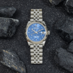 Rolex Ladies 31mm Stainless Steel & White Gold Datejust with Azzurro Blue Floral Motif Dial and Jubilee Bracelet - 图片 5