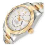 Rolex Sky Dweller Yellow 326933 Gold Steel White Dial Mens Watch - 图片 3