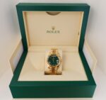 Rolex Day-Date 40 Yellow Gold Watch - Fluted Bezel - Green Roman Dial - President Bracelet - 228238 grrp - 图片 3