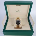 Rolex Day-Date 40 Yellow Gold Black Diamond Dial & Diamond Bezel President Bracelet 228348RBR - - 图片 3
